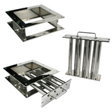 Single drawer magnetic grill